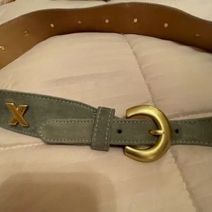 Escada Olive Green Suede Belt